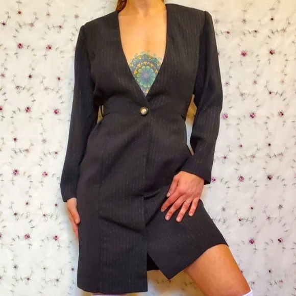 90s blazer dress Izaren Halter Maxi Dress in Green Cactus